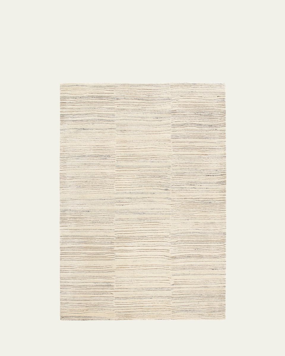 Avery Oatmeal Hand-Tufted Wool Rug, 4' x 6'